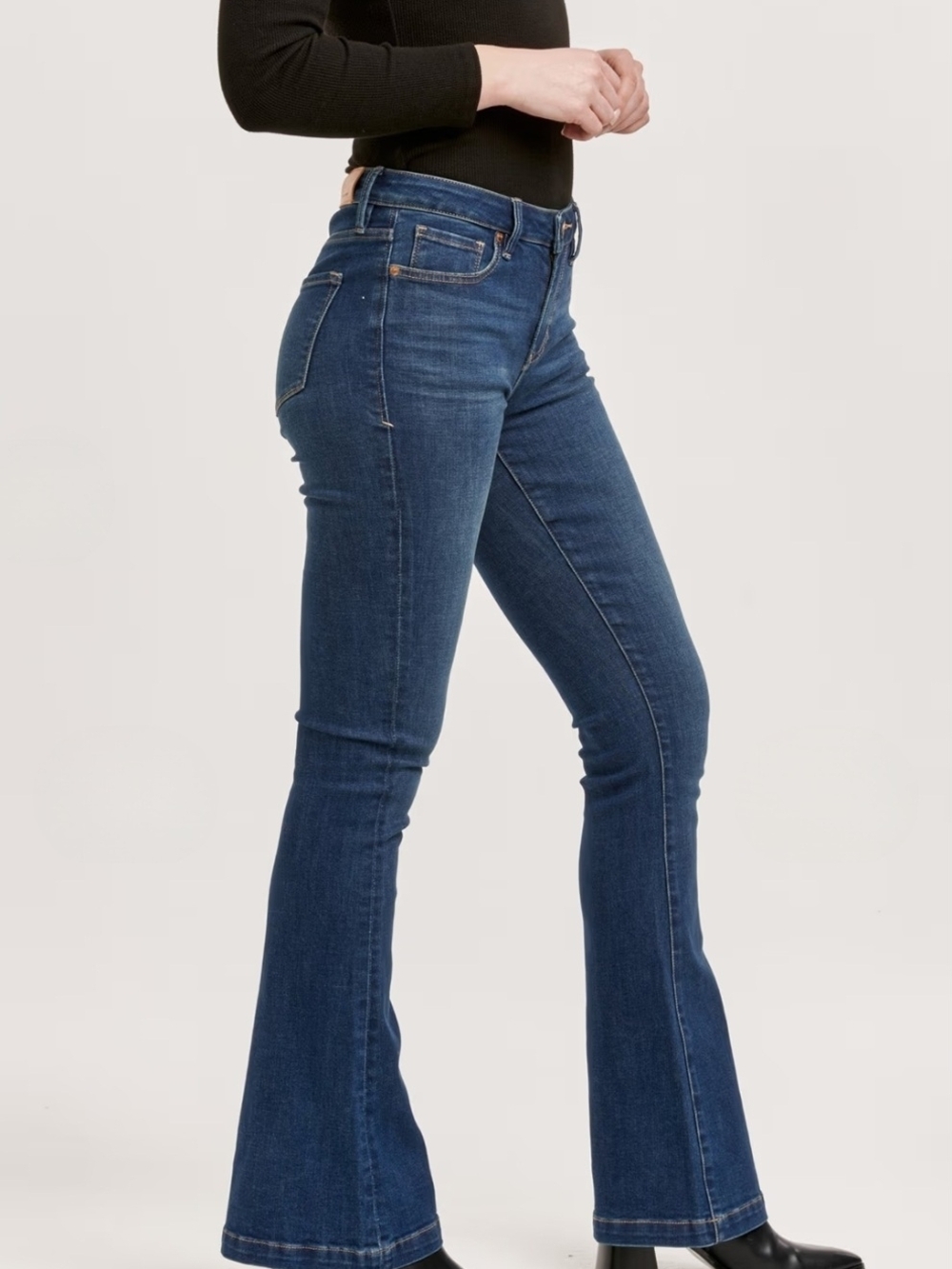 Dear John Dark Blue Rosa High-Rise Flare Jeans